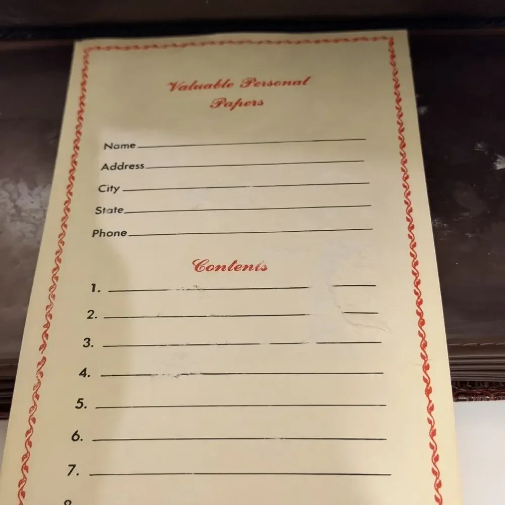 Alligator Skin Folio Portfolio Organizer Folder Executive Large Cognac